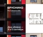 2-комн, 73 кв м, этаж 4/25 ул Республики, 205/5