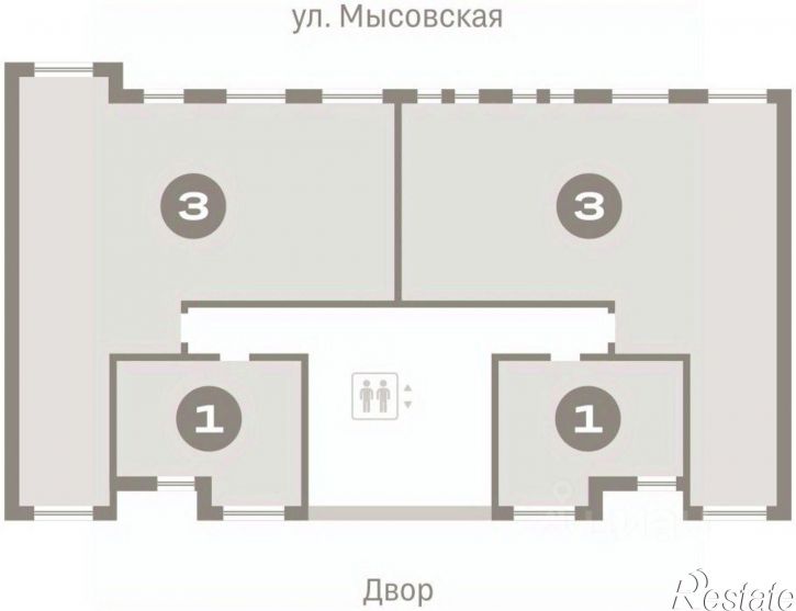 3-комн квартира в новом доме ул Мысовская, 26,  д. 26