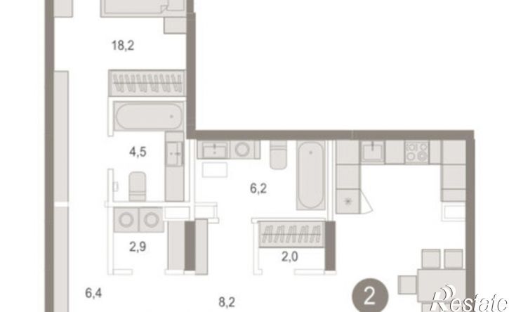 3-комн квартира в новом доме ул Краснооктябрьская, 4 3,  д. 4 3,  к. 3