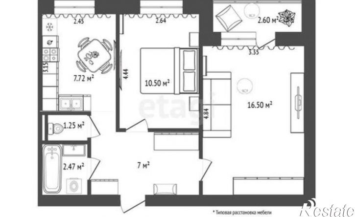 2-комн квартира ул Пермякова, 39,  д. 39