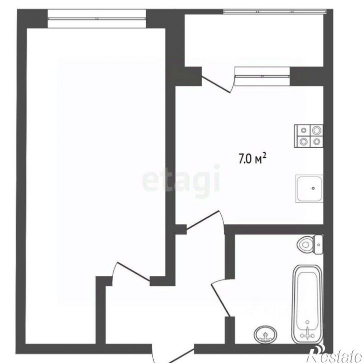 1-комн квартира ул Малая Боровская, 28,  д. 28