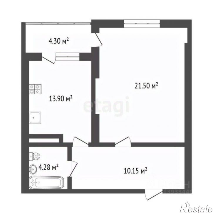 1-комн квартира ул Малыгина, 90,  д. 90
