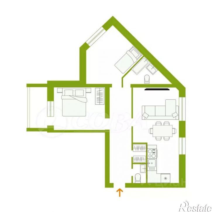 2-комн квартира ул Энергостроителей, 13,  д. 13