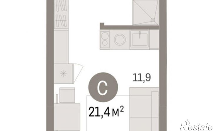 1-комн квартира Причальная улица, 7