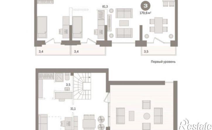 3-комн квартира Причальная улица, 7