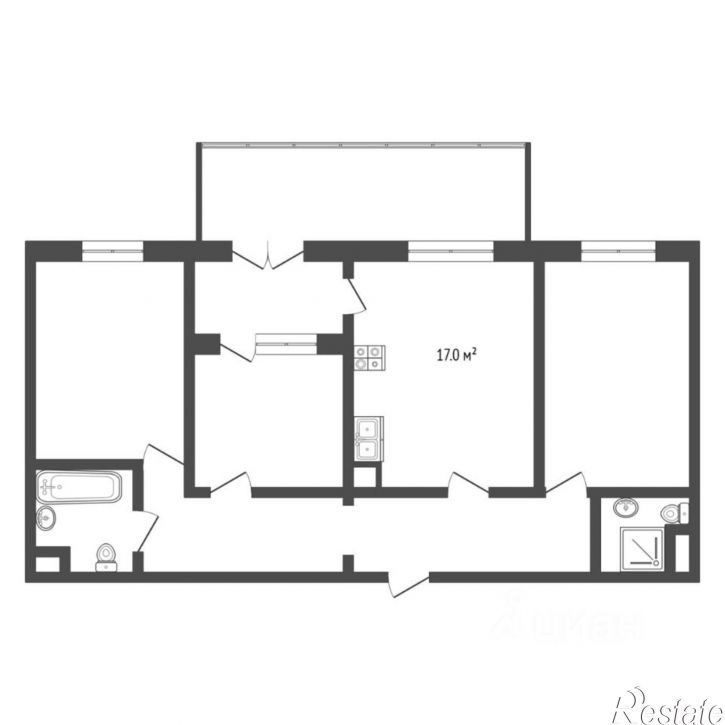 3-комн квартира ул Федюнинского, 30 4,  д. 30 4,  к. 4