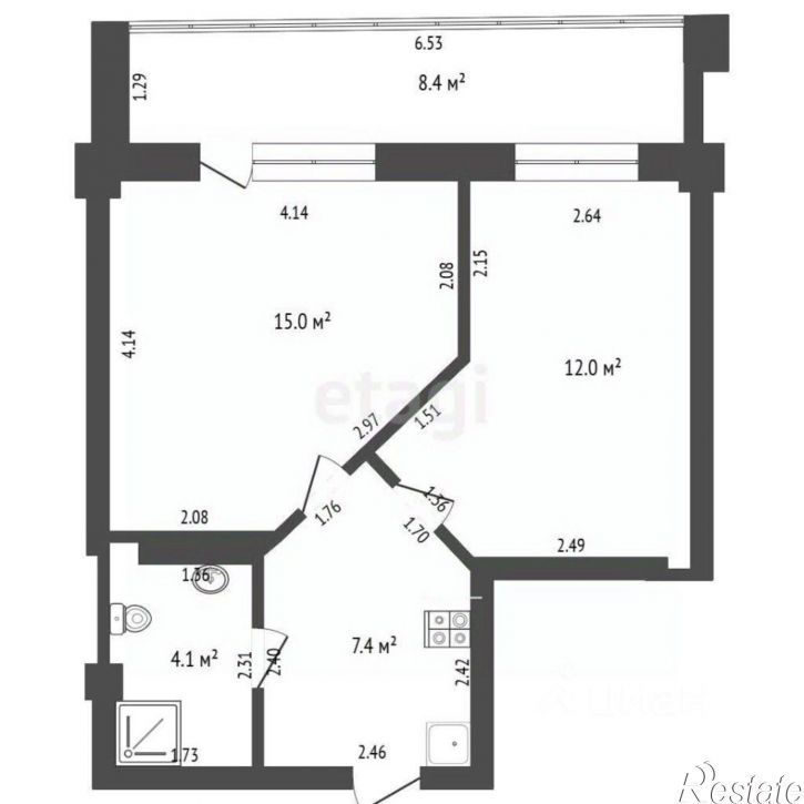 2-комн квартира ул Одесская, 44 1,  д. 44 1,  к. 1