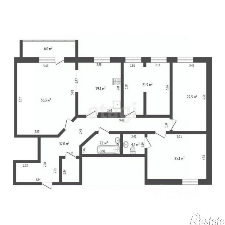 4-комн квартира ул Советская, 51 2,  д. 51 2,  к. 2
