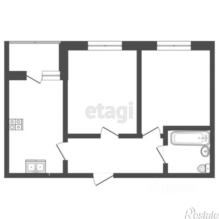 2-комн квартира ул Тимофея Чаркова, 69 3,  д. 69 3,  к. 3