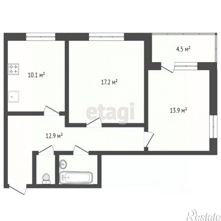 2-комн квартира ул Мельникайте, 2 8,  д. 2 8,  к. 8