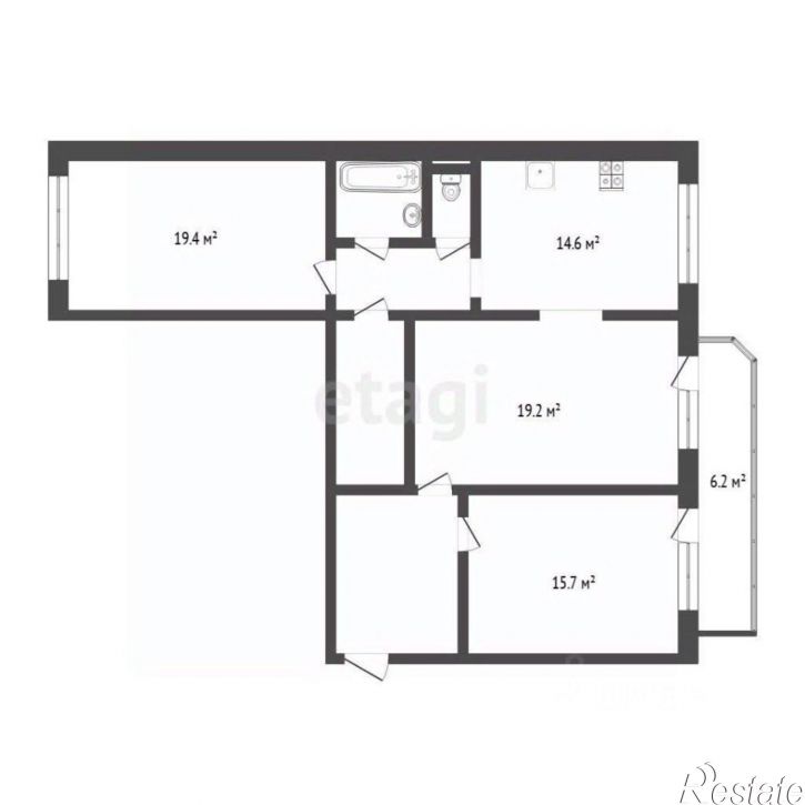 3-комн квартира ул Пермякова, 84 3,  д. 84 3,  к. 3