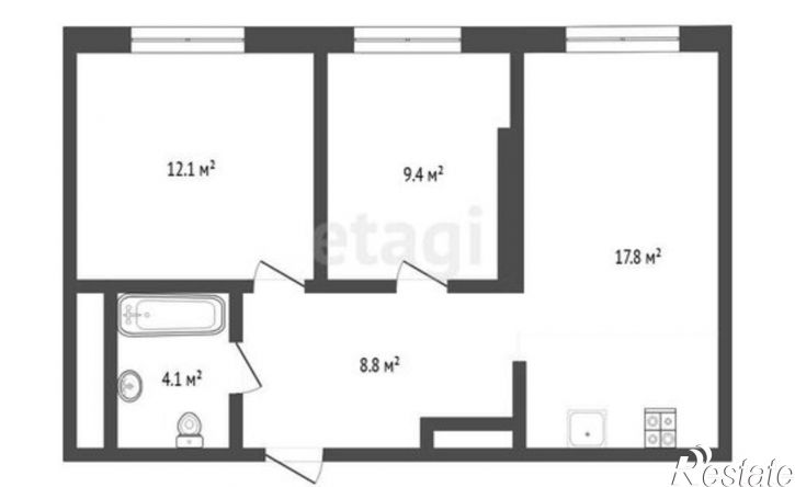 2-комн квартира ул Новгородская, 22,  д. 22