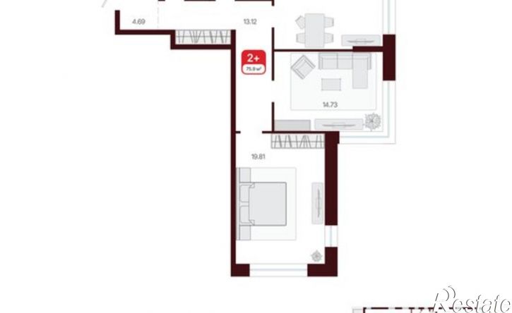 2-комн квартира в новом доме Корабельный пр-д, 5,  д. 5