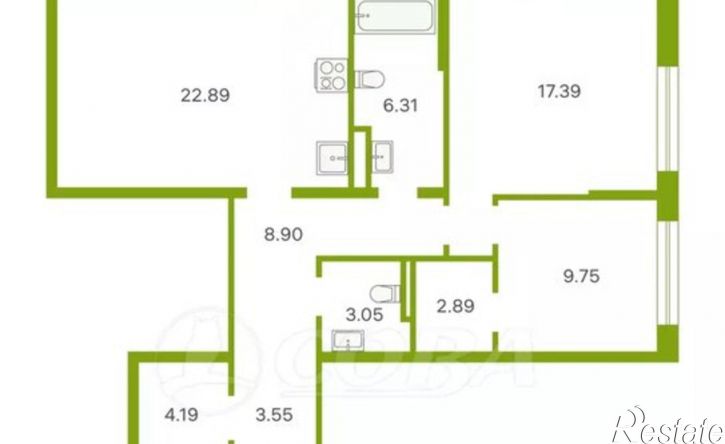 3-комн квартира ул Харьковская, 72б,  д. 72б