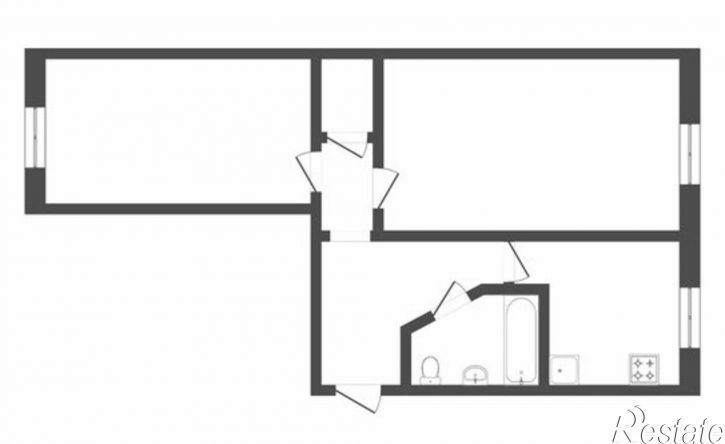 2-комн квартира ул Комбинатская, 38,  д. 38