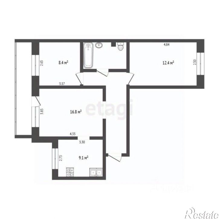3-комн квартира ул Олимпийская, 36,  д. 36