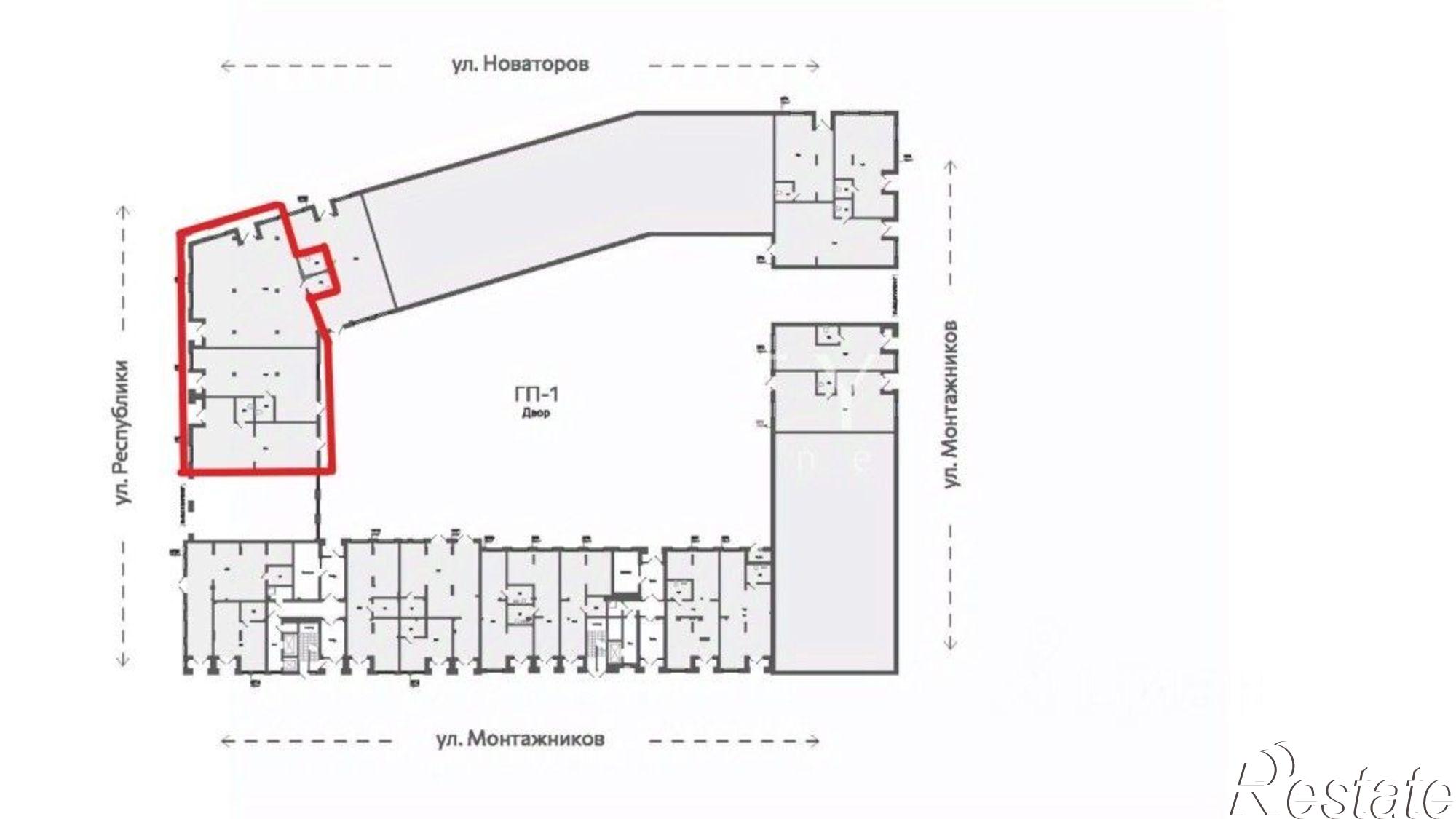 Купить торговое помещение за 67 150 000 рублей на ул Новаторов, 12