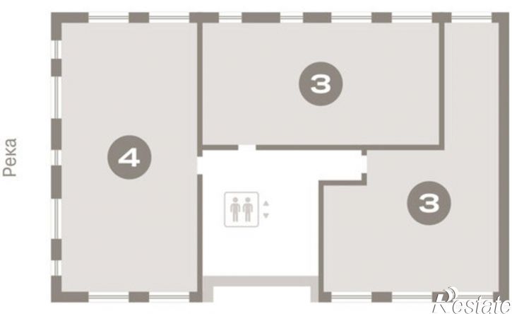 3-комн квартира Причальная улица, 7
