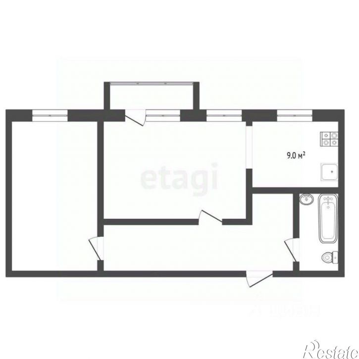 2-комн квартира ул Пермякова, 83 2,  д. 83 2,  к. 2