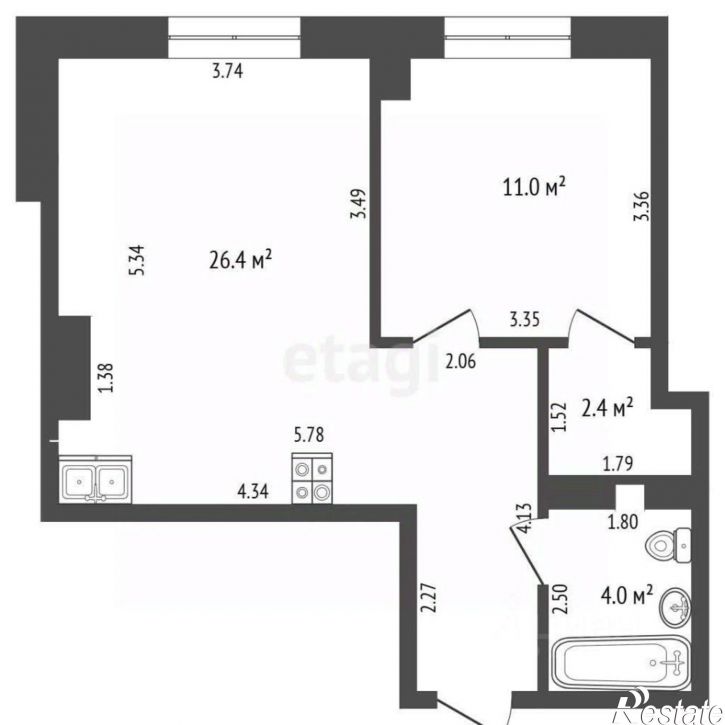 2-комн квартира ул Сакко, 24,  д. 24