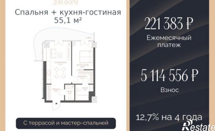 1-комн квартира в новом доме ул Красина, 6,  д. 6