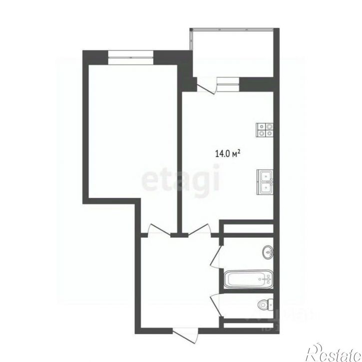 1-комн квартира ул Мельникайте, 2 4,  д. 2 4,  к. 4