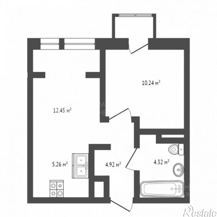 1-комн квартира ул Достоевского, 9,  д. 9
