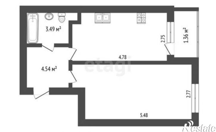 1-комн квартира ул Ставропольская, 97 1,  д. 97 1,  к. 1