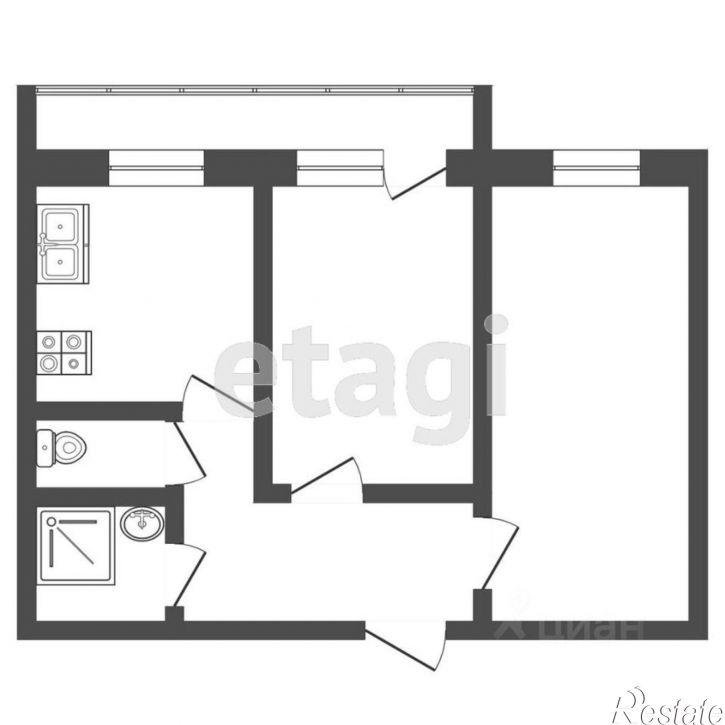 2-комн квартира ул Федюнинского, 9,  д. 9