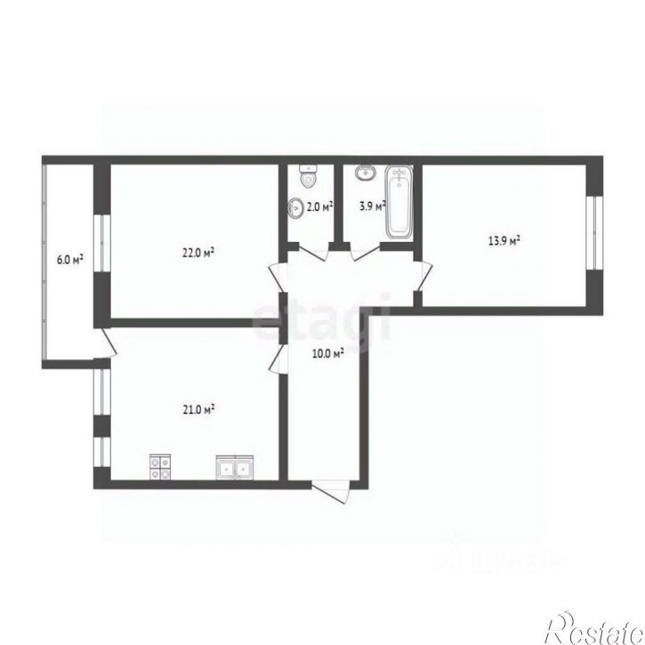 2-комн квартира ул Депутатская, 110,  д. 110