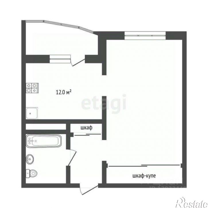 1-комн квартира ул Константина Посьета, 11 1,  д. 11 1,  к. 1