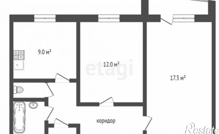 2-комн квартира ул Ставропольская, 9,  д. 9