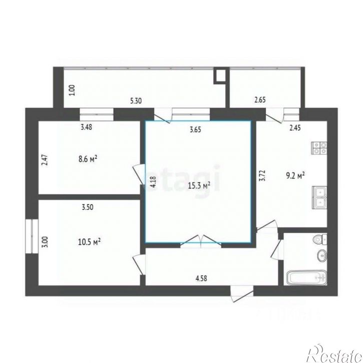 3-комн квартира ул Мельникайте, 87,  д. 87