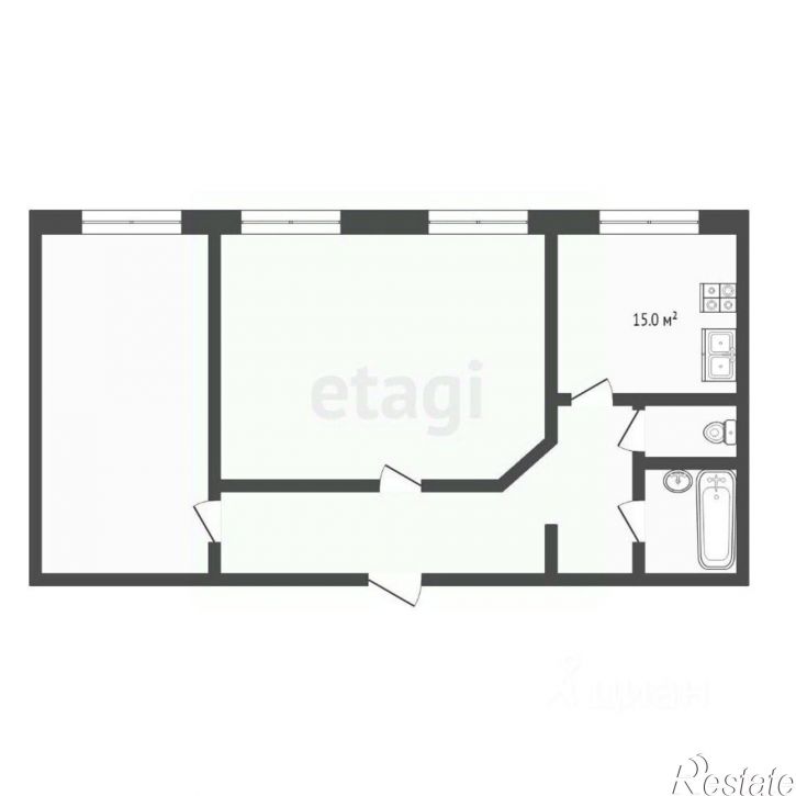 2-комн квартира ул Станционная, 34/2,  д. 34/2