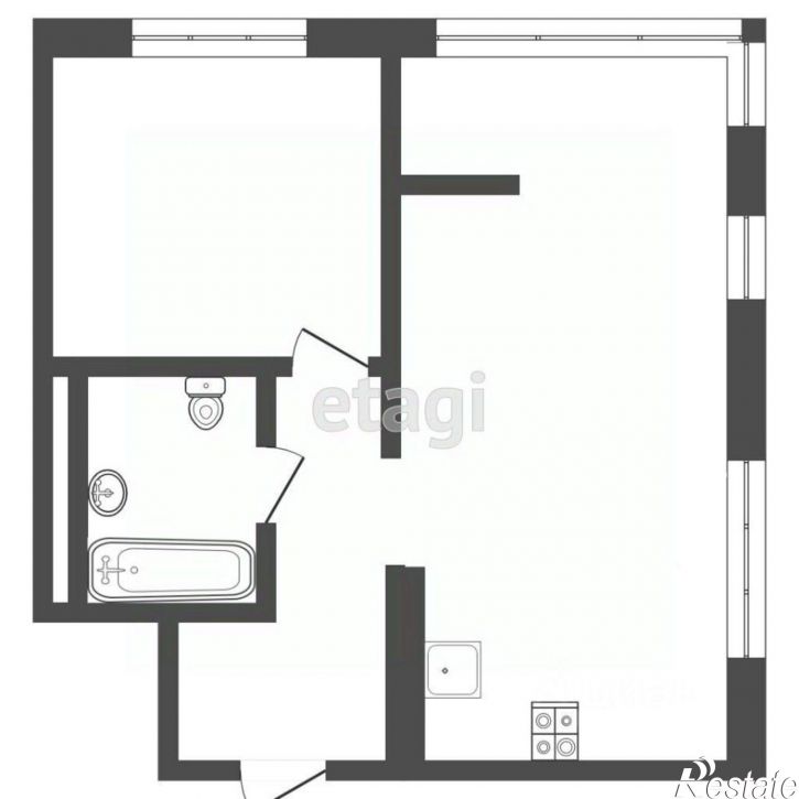 1-комн квартира ул Академическая, 4,  д. 4