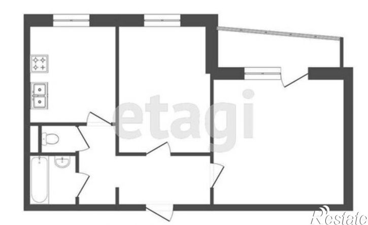 2-комн квартира ул Василия Гольцова, 3,  д. 3