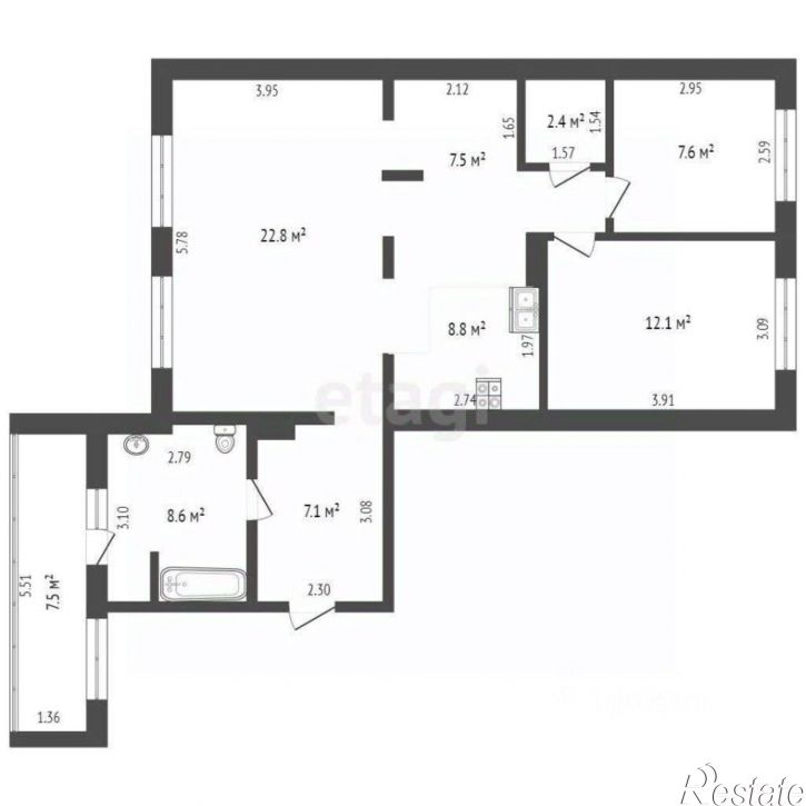 2-комн квартира ул Котельщиков, 36,  д. 36
