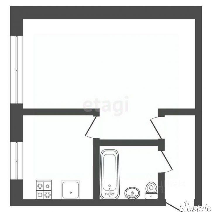 1-комн квартира ул Рижская, 58 8,  д. 58 8,  к. 8