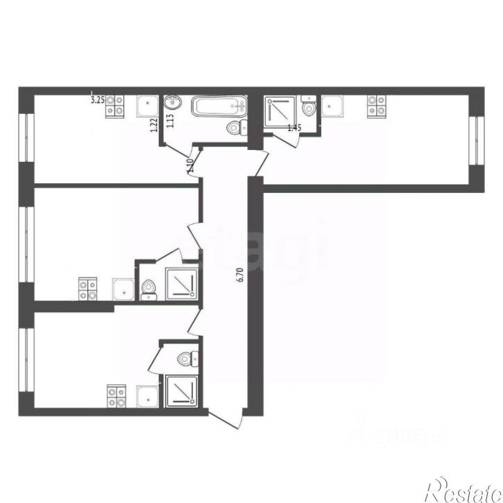 3-комн квартира ул Энергетиков, 6,  д. 6