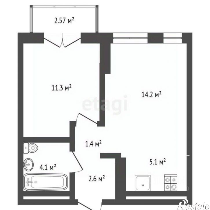 1-комн квартира ул Газовиков, 38 2,  д. 38 2,  к. 2