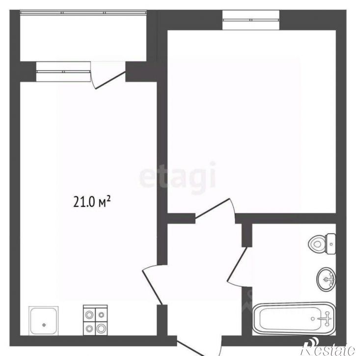 1-комн квартира ул Ю.-Р.Г.Эрвье, 32 1,  д. 32 1,  к. 1