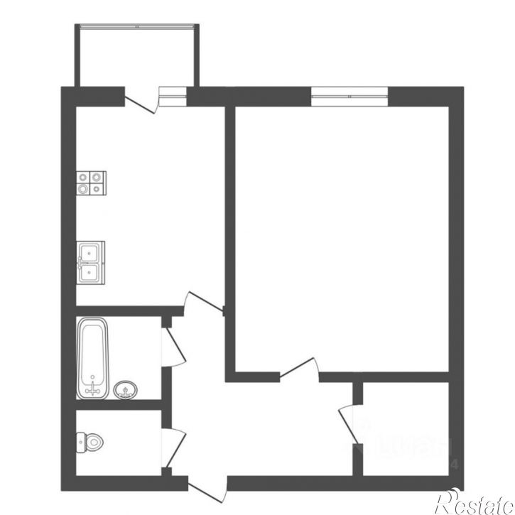 1-комн квартира ул Монтажников, 8,  д. 8