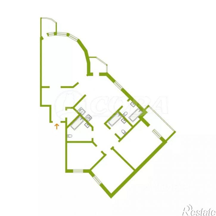 6-комн квартира ул Котовского, 1 2,  д. 1 2,  к. 2