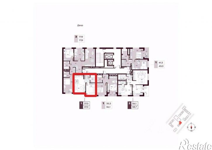 1-комн квартира в новом доме ул Заполярная, 1 1,  д. 1 1,  к. 1