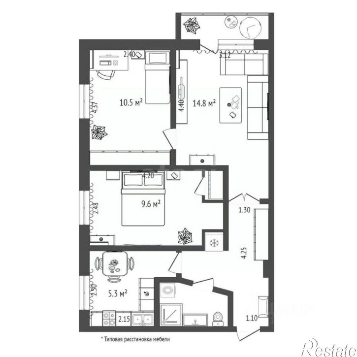 3-комн квартира ул Мельникайте, 48,  д. 48