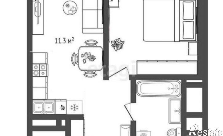 1-комн квартира ул Новгородская, 14,  д. 14