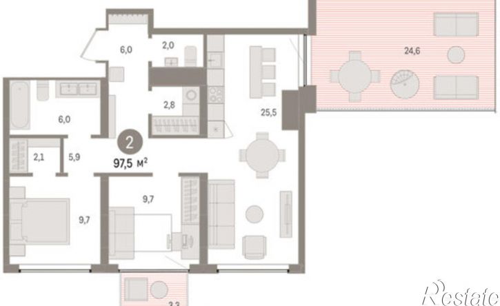 3-комн квартира ул Причальная, 3,  д. 3