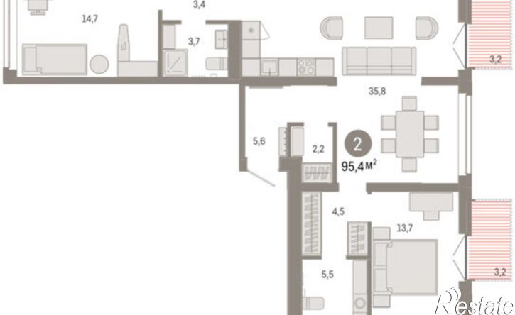 3-комн квартира ул Республики, 205 19,  д. 205 19,  к. 19