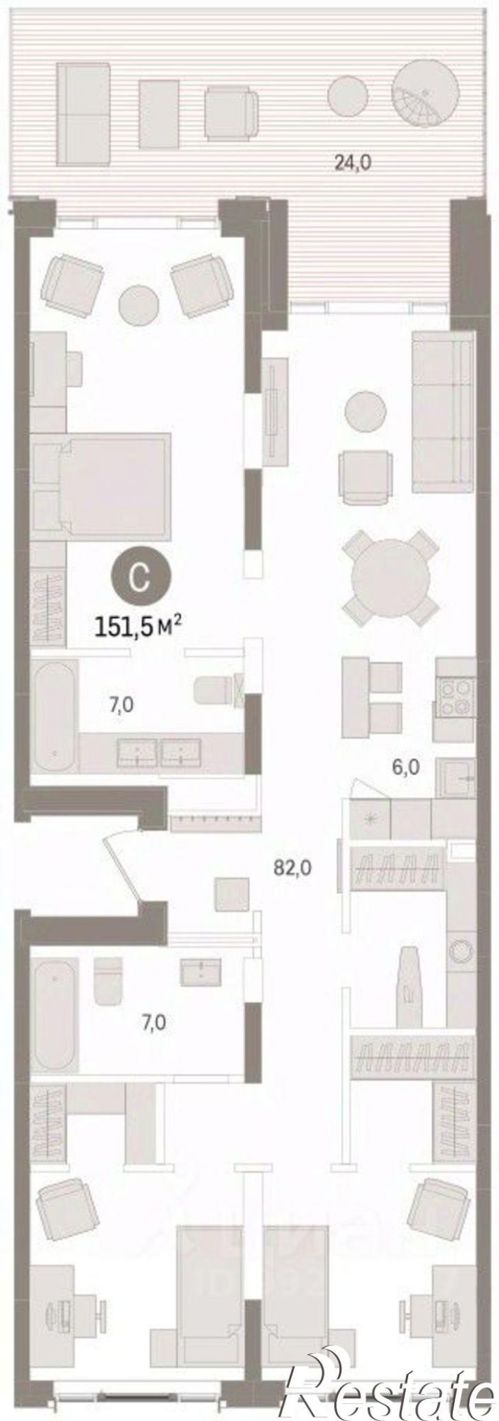 2-комн квартира в новом доме ул Причальная, 3,  д. 3