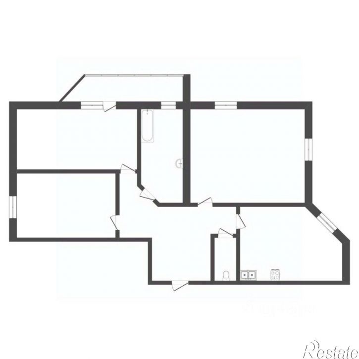 3-комн квартира ул Севастопольская, 2,  д. 2